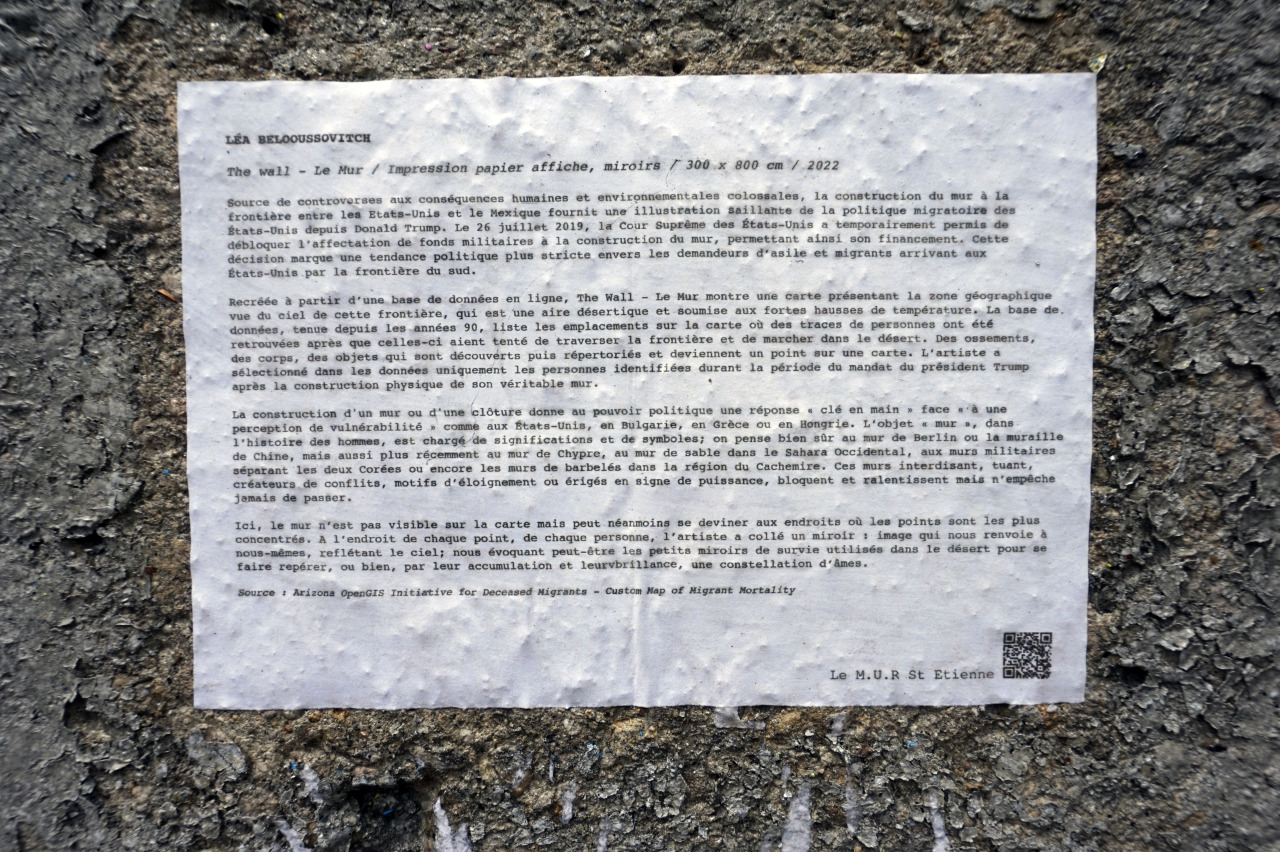 Collage de Inconnu, Juillet 2022 — M.U.R Saint-Étienne