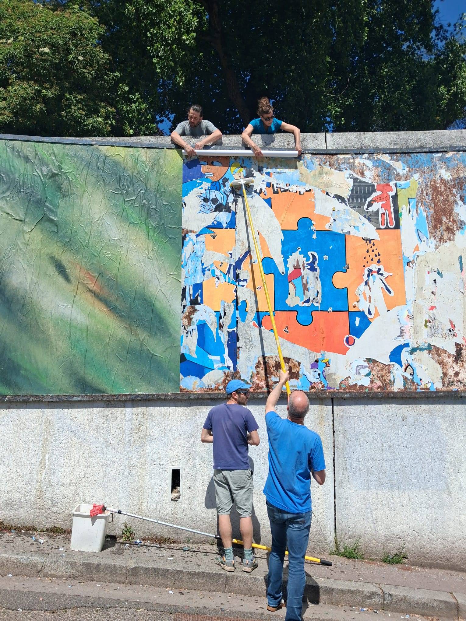 Collage « Voyage, voyage » de Matt Zerfa, Juin 2026 — M.U.R Saint-Étienne