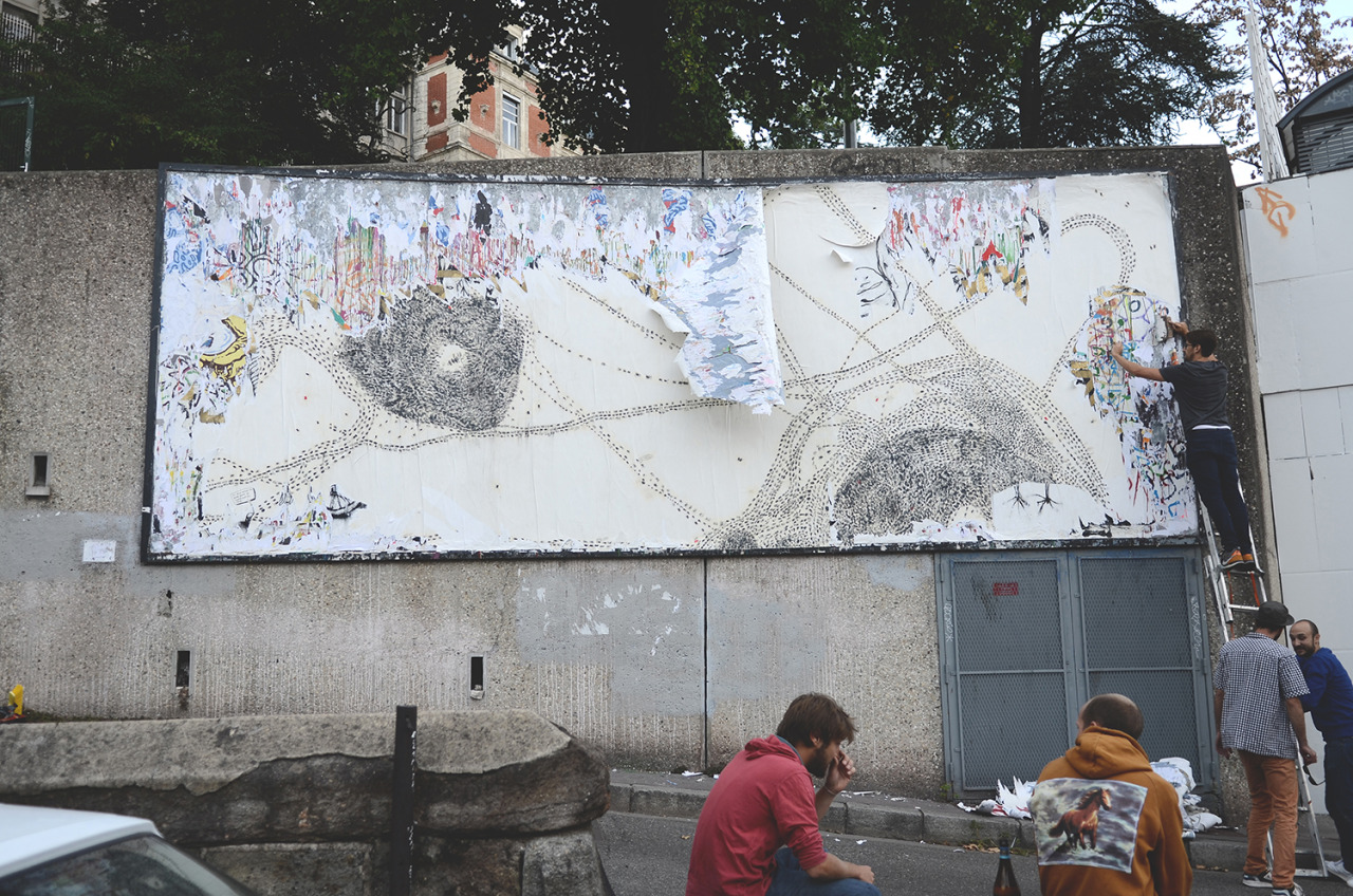 Collage de Inconnu, Septembre 2015 — M.U.R Saint-Étienne