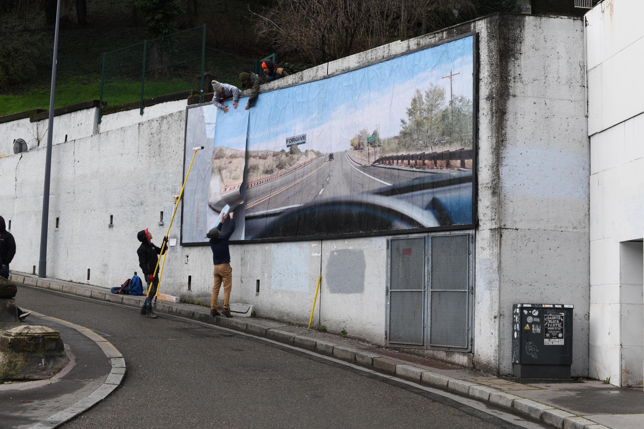 Collage « Forgive ( or not) » de Camille Ayme, Mars 2020 — M.U.R Saint-Étienne