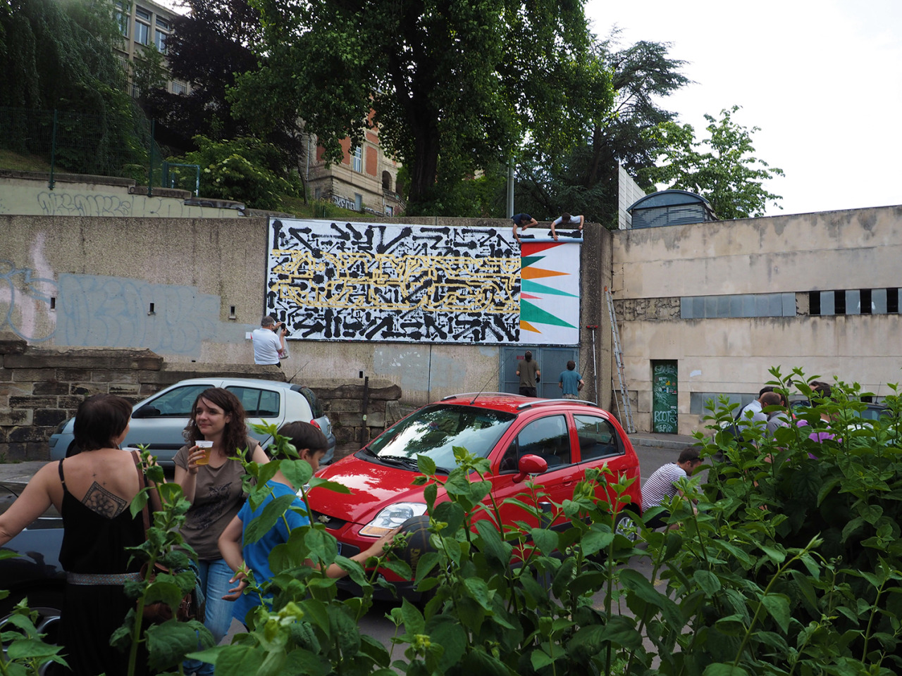 Collage de Lek, Sowat, Juin 2015 — M.U.R Saint-Étienne