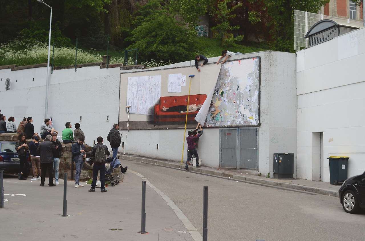 Collage « La petite psychanalyse » de François Malingrey, Mai 2017 — M.U.R Saint-Étienne
