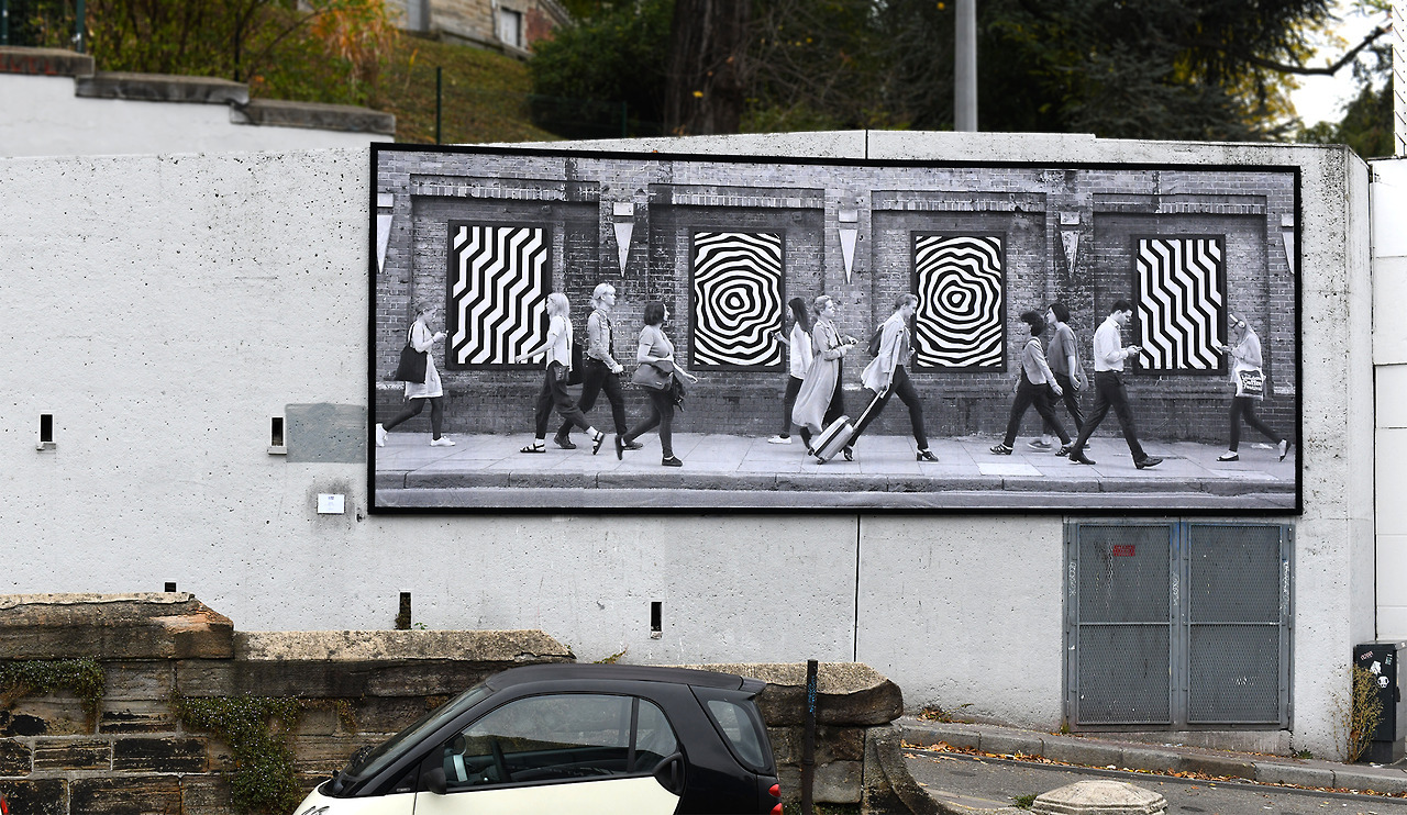 Collage « Collisions » de Jordan Seiler, Décembre 2017 — M.U.R Saint-Étienne