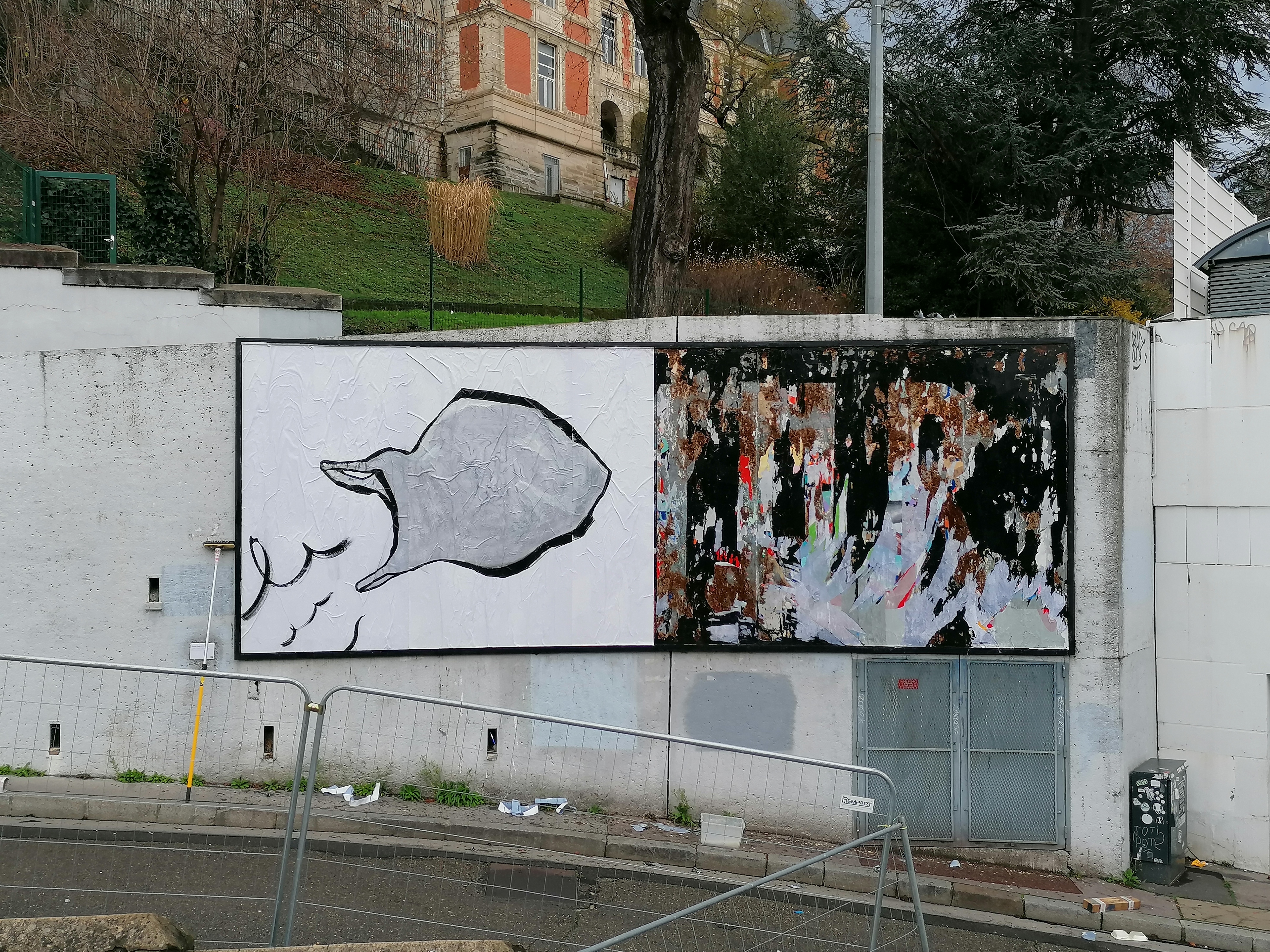 Collage « Bouche-trou » de Olga&Piotr, Décembre 2020 — M.U.R Saint-Étienne