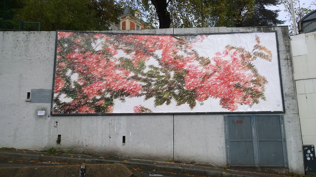 Collage « Y’a plus de saisons! » de Didier Terme, Novembre 2018 — M.U.R Saint-Étienne