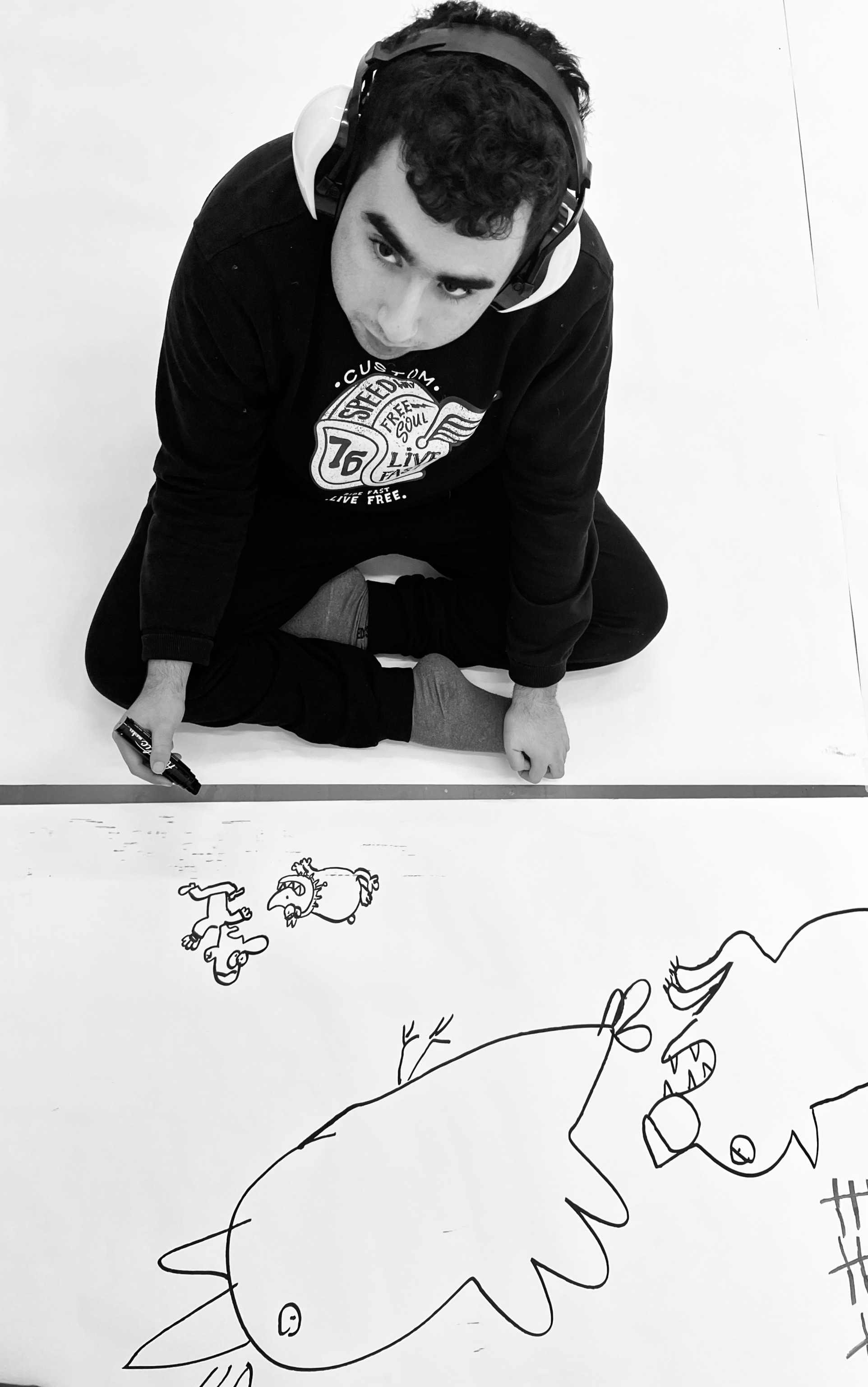 Collage « La belle quotidienne » de Akli, Lucile Nottin Bourdeau, Tristan, Victoria, Décembre 2024 — M.U.R Saint-Étienne