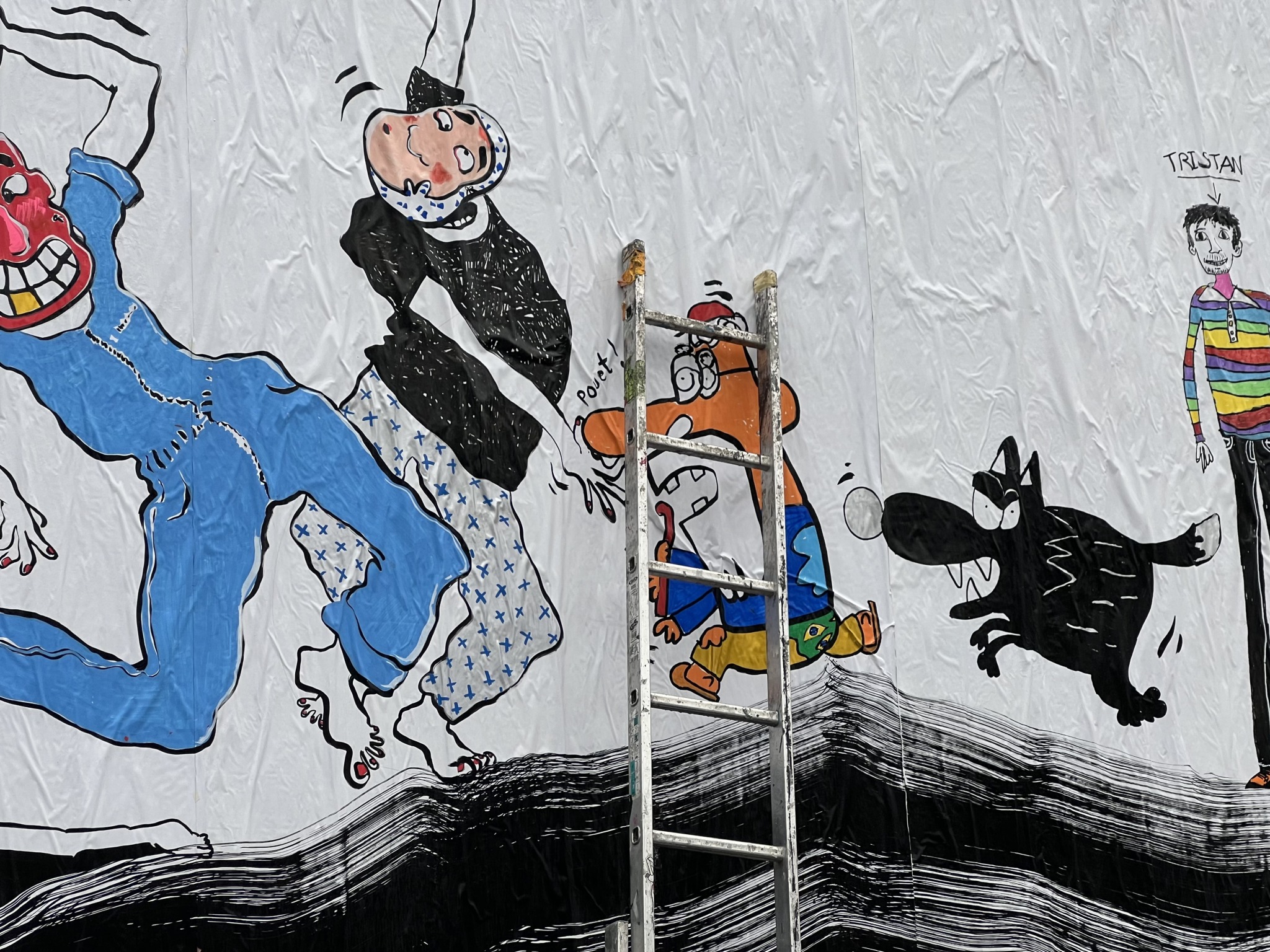Collage « La belle quotidienne » de Akli, Lucile Nottin Bourdeau, Tristan, Victoria, Décembre 2024 — M.U.R Saint-Étienne