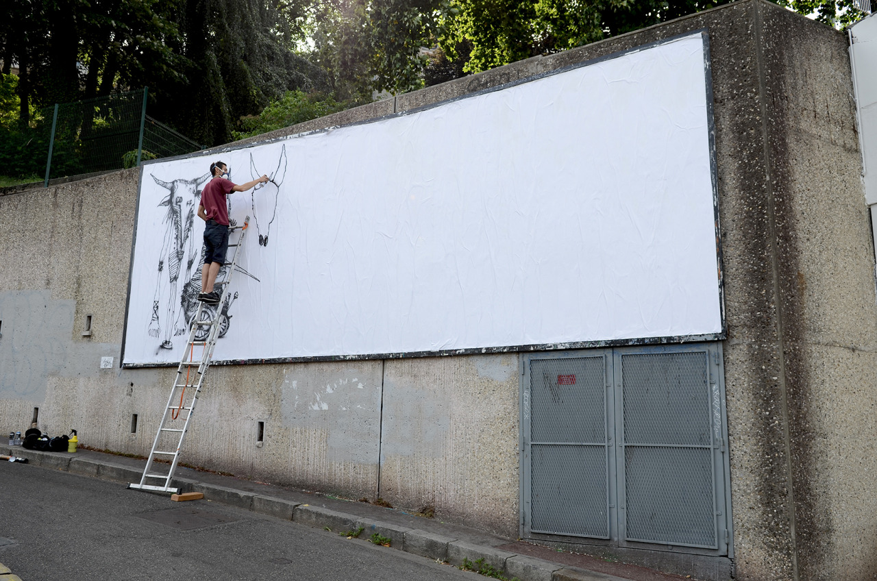 Collage de Inconnu, Juillet 2015 — M.U.R Saint-Étienne