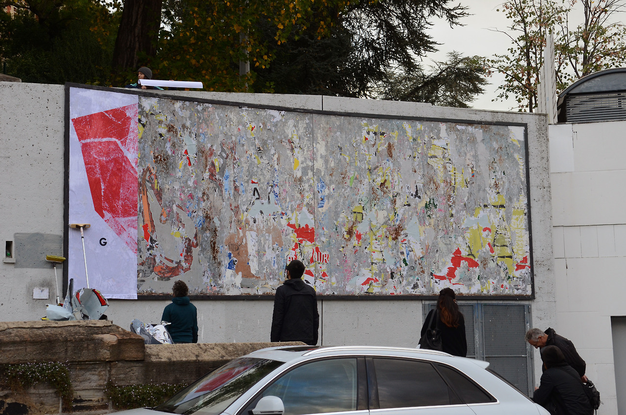 Collage « FRAGILE » de Giulio Vesprini, Octobre 2017 — M.U.R Saint-Étienne