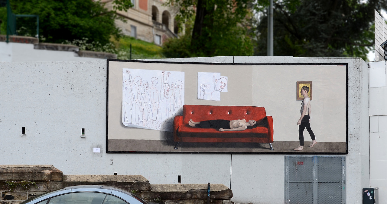 Collage « La petite psychanalyse » de François Malingrey, Mai 2017 — M.U.R Saint-Étienne